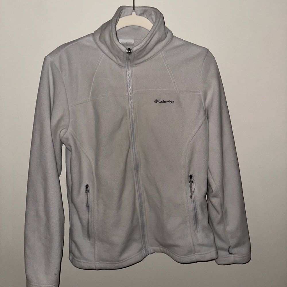 Columbia Soft Gray Fleece Jacket